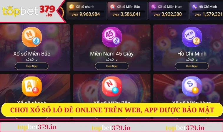 Chơi xổ số lô đề online trên web, app được bảo mật