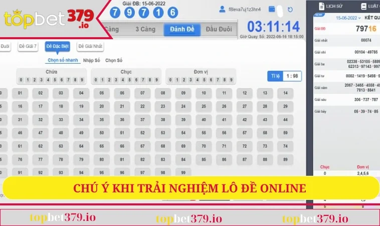 Chú ý khi trải nghiệm lô đề online 